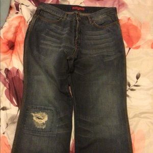 French connection Fcuk Jeans ripped cropped jeans